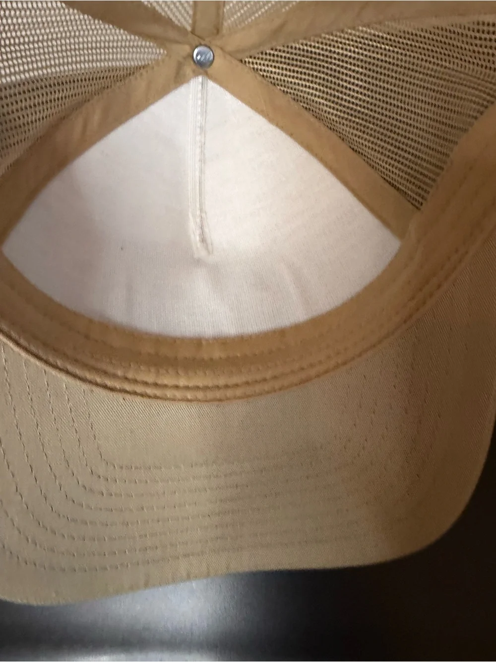 Last Stand Mountain Range Patch Snapback Baseball Cap Tan